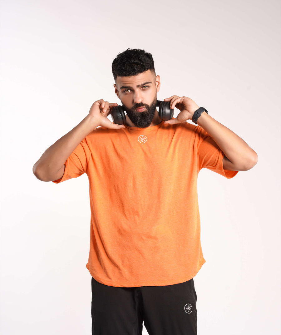 Orange Splash Over Sized T-Shirt